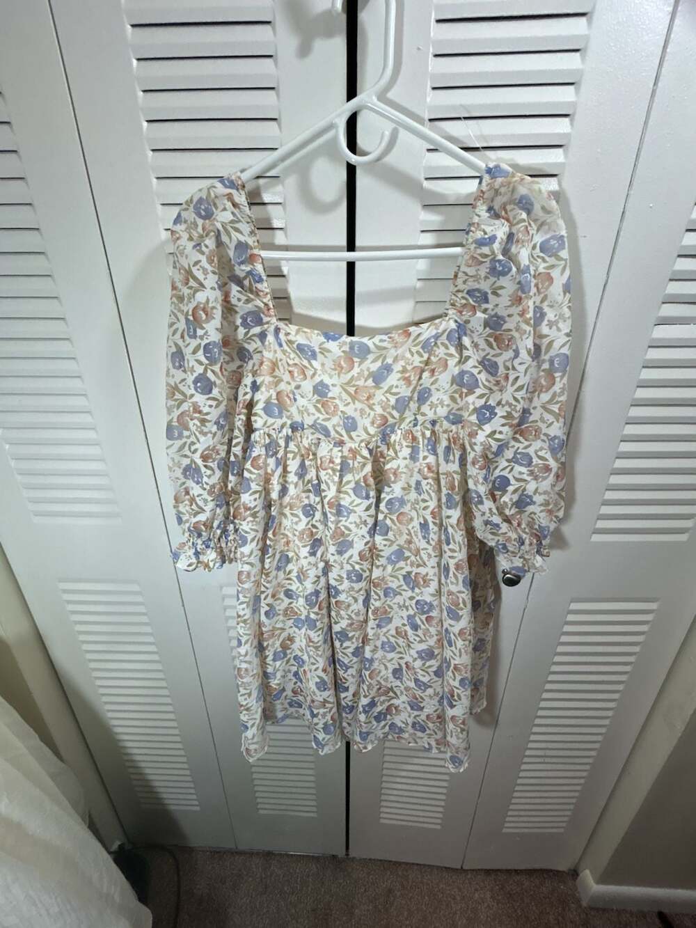 Storia CottagecoreOr Coquette Romantic Babydoll Dress Whimsical Puffy sleeves